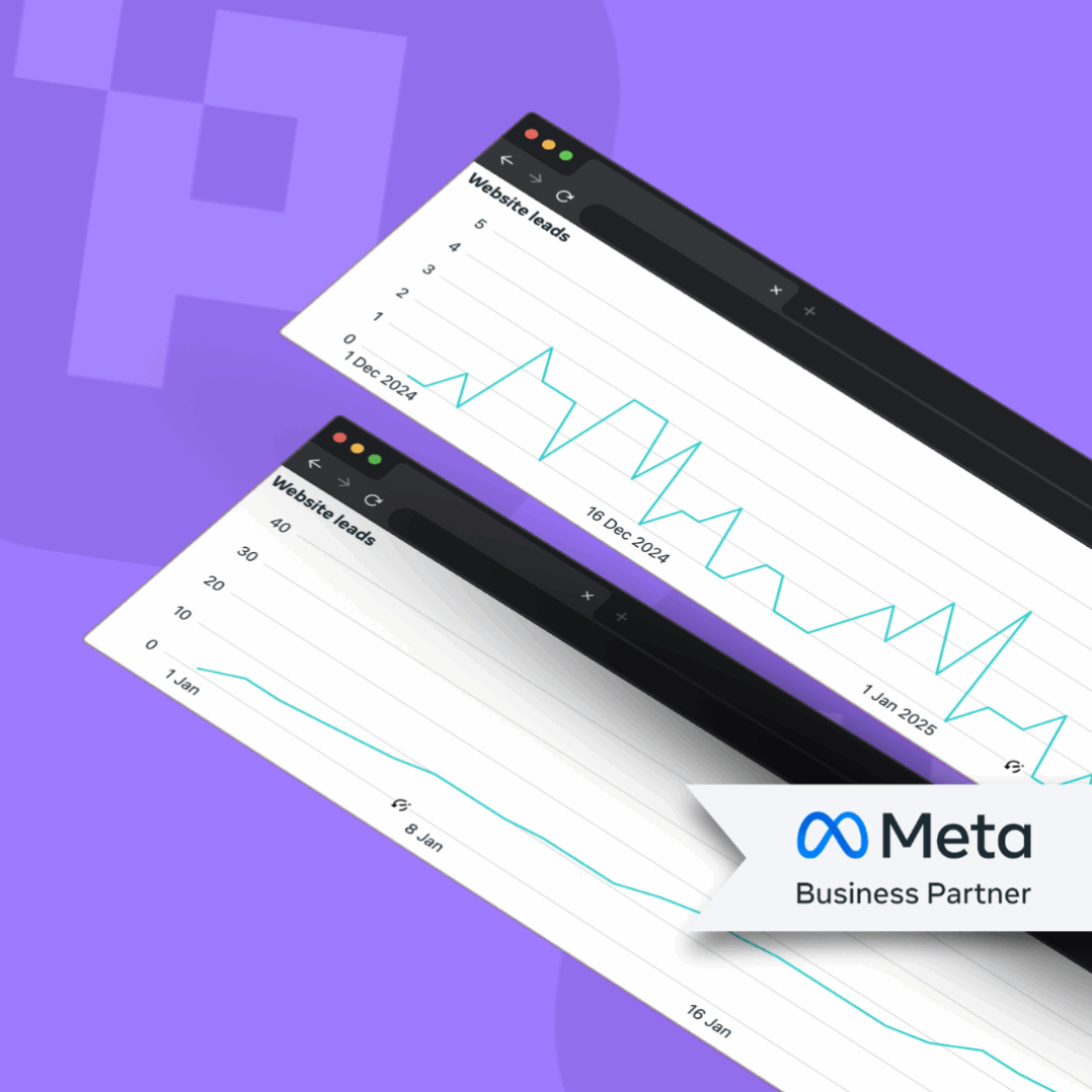 meta ads data with a meta ads badge
