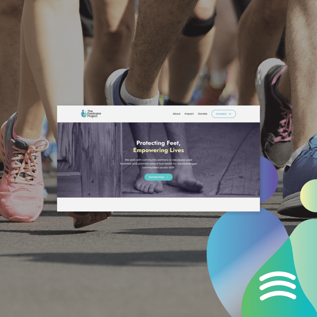 Runners at marathon promoting The Footcare Project