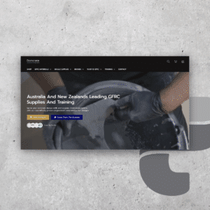 Website banner of Domcrete, GFRC supplies leader in ANZ